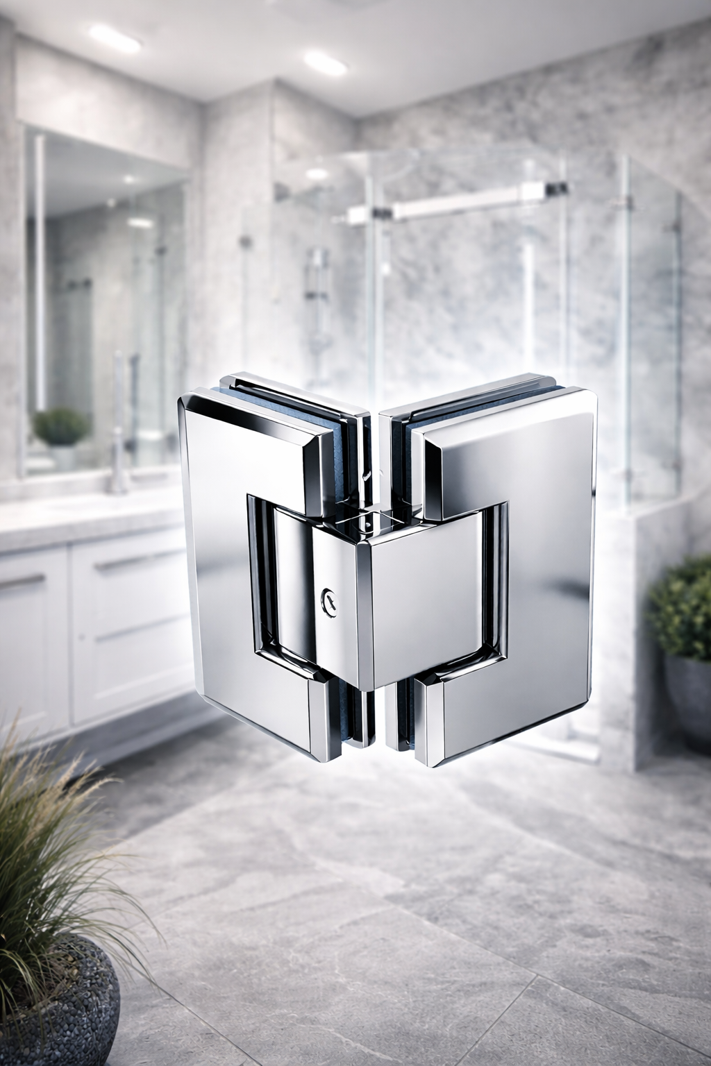 Zawiasy do kabin prysznicowych chrom